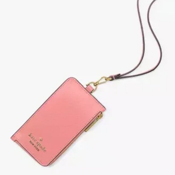 kate spade Handbags - Kate spade Madison Card Case Lanyard Terracotta tile Pink
